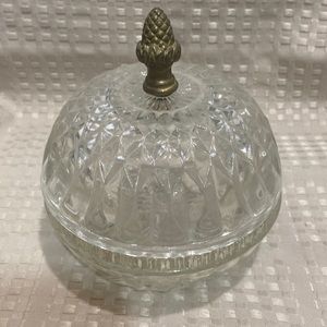 Vtg Candy Dish Indiana Glass Acorn Finial